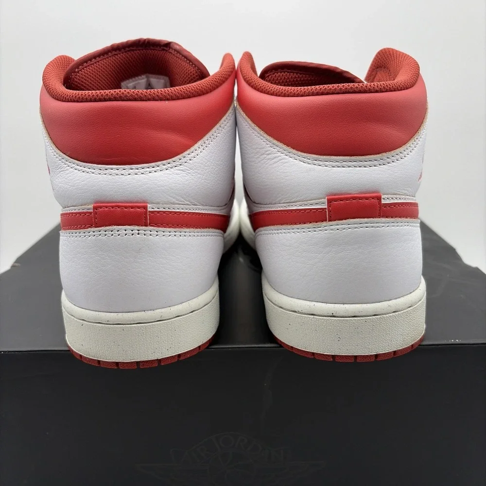 Size 12 - Air Jordan 1 SE Mid White Dune Red (FJ3458-160)